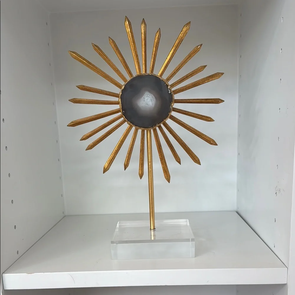 West Elm Gold and Gray Accent Decor